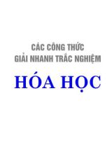 Tài liệu Các công thức Giải nhanh trắc nghiệm Hóa học